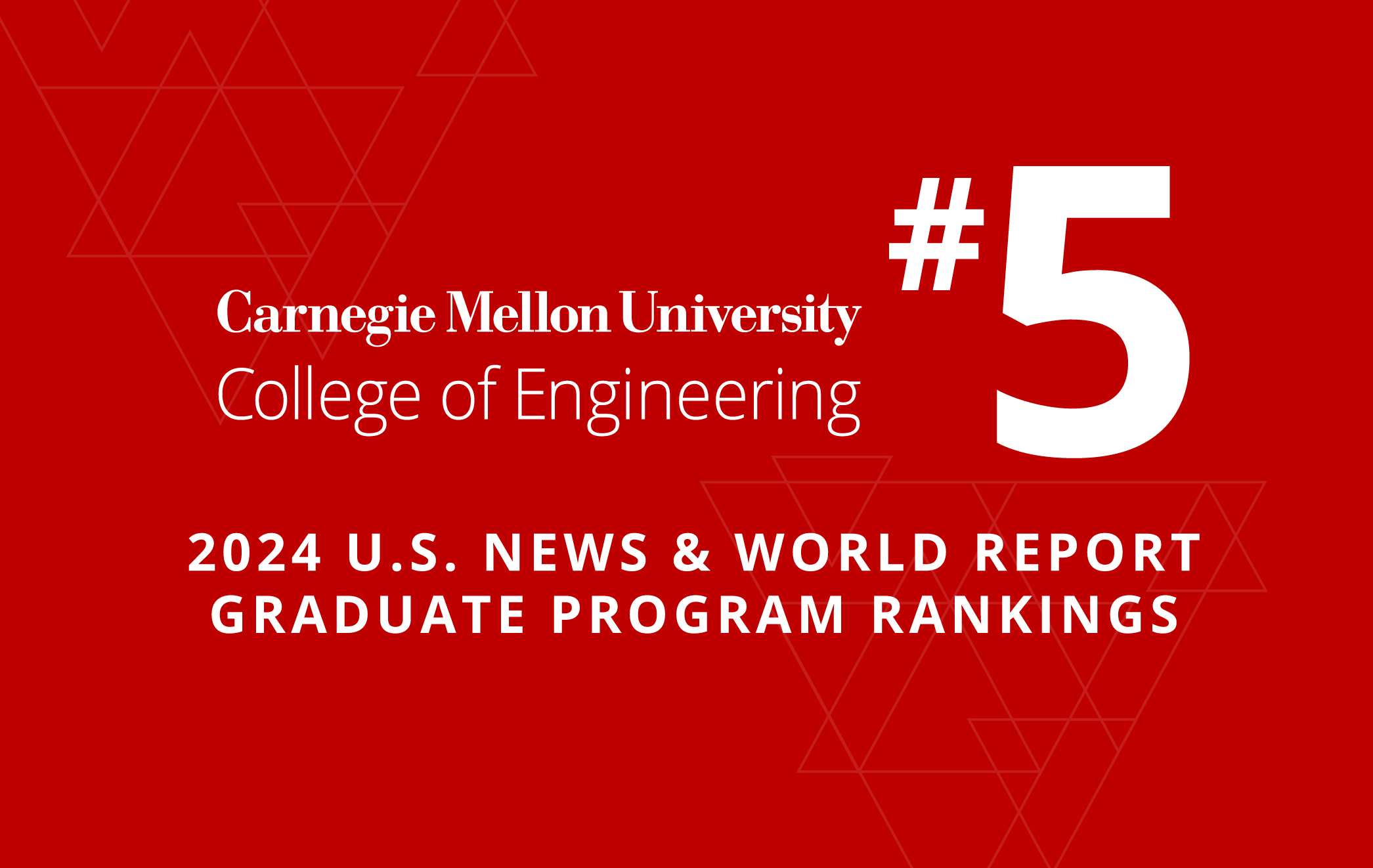 US News and World Report ranking graphic - College of Engineering #5