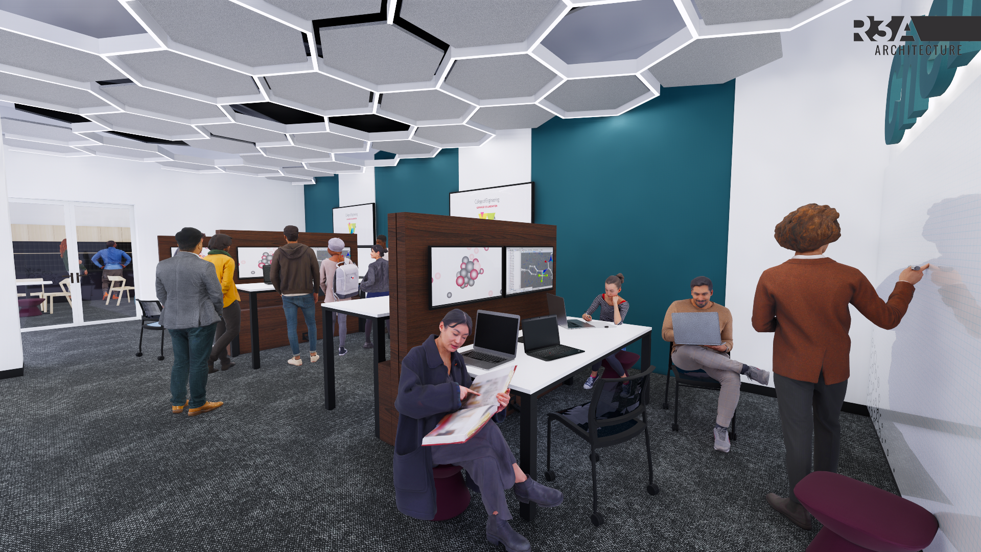 Rendering of Chemical Engineering's Student Innovation and Collaboration Center