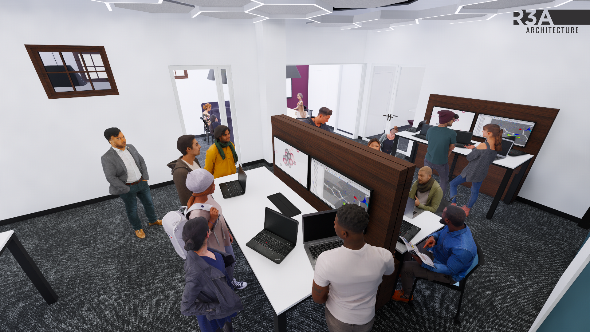 Rendering of Chemical Engineering's Student Innovation and Collaboration Center