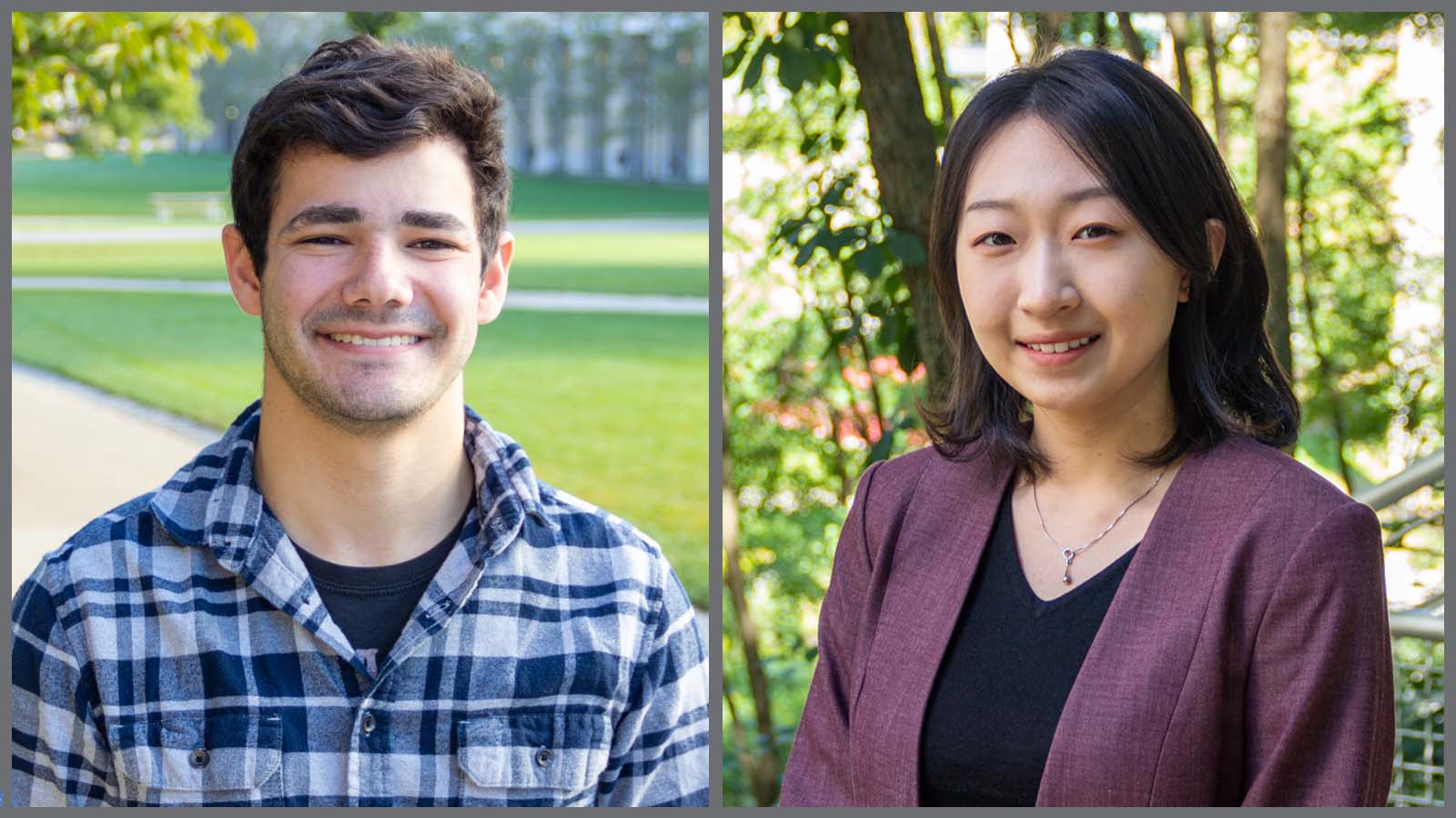 (L to R) Berg Scholars, Benjamin Pavlat and Ketong Chen