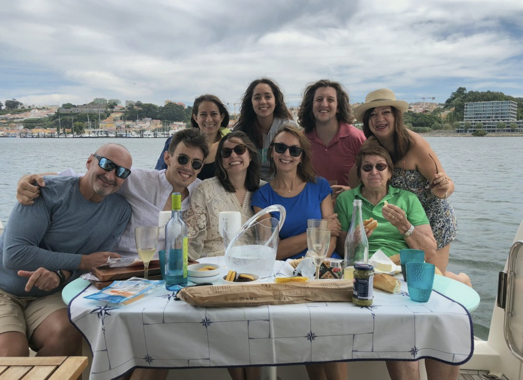 Michelle Ruiz and her family enjoy a meal with one another