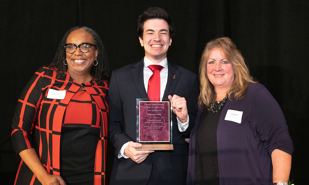 Alaine Allen, Christian Deem, and Tammi Halapin in a posed photo at the ESWP banquet.