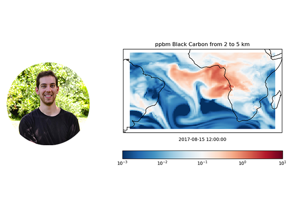 Eric Giuffrida; Simulated smoke plume transport in the South East Atlantic