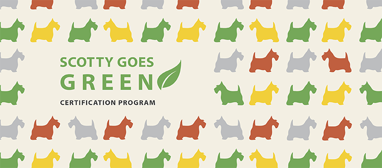 scotty goes green flyer - scotty dogs with name of program in middle